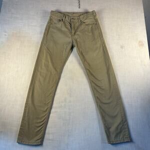 Levi's 508 Regular Tapered Fit Khaki 100% Cotton Pants Men's Size 29x32 (30.5”)